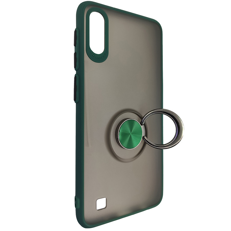 Чехол Totu Copy Ring Case Samsung A10 Green+Black - 2