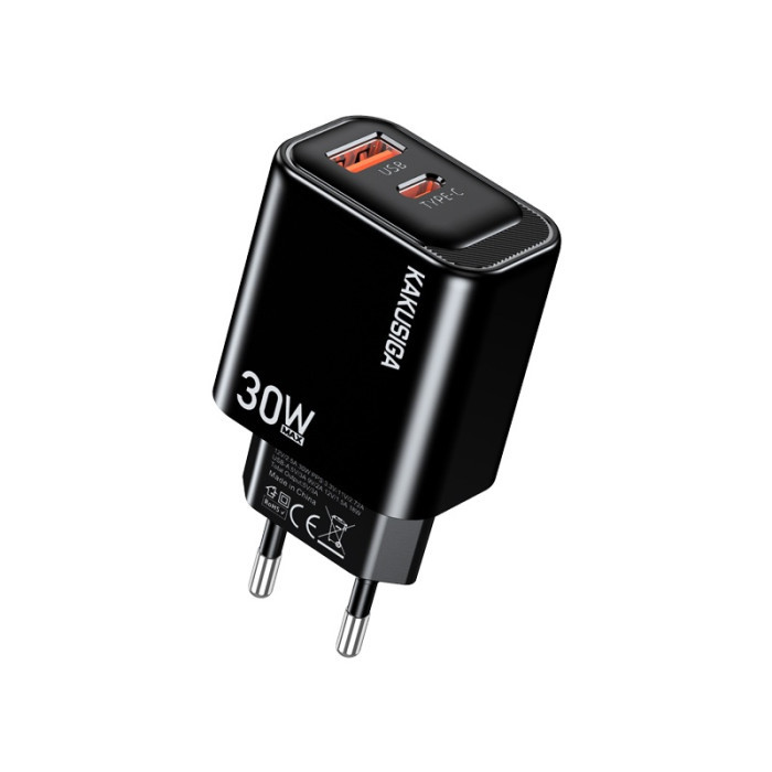 Мережевий зарядний пристрій Kakusiga KSC-1667, 30W, Black - 1