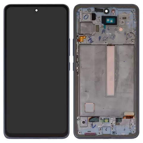 Дисплейний модуль для Samsung A536 Galaxy A53 5G, з рамкою, High Copy, OLED, Blue - 1