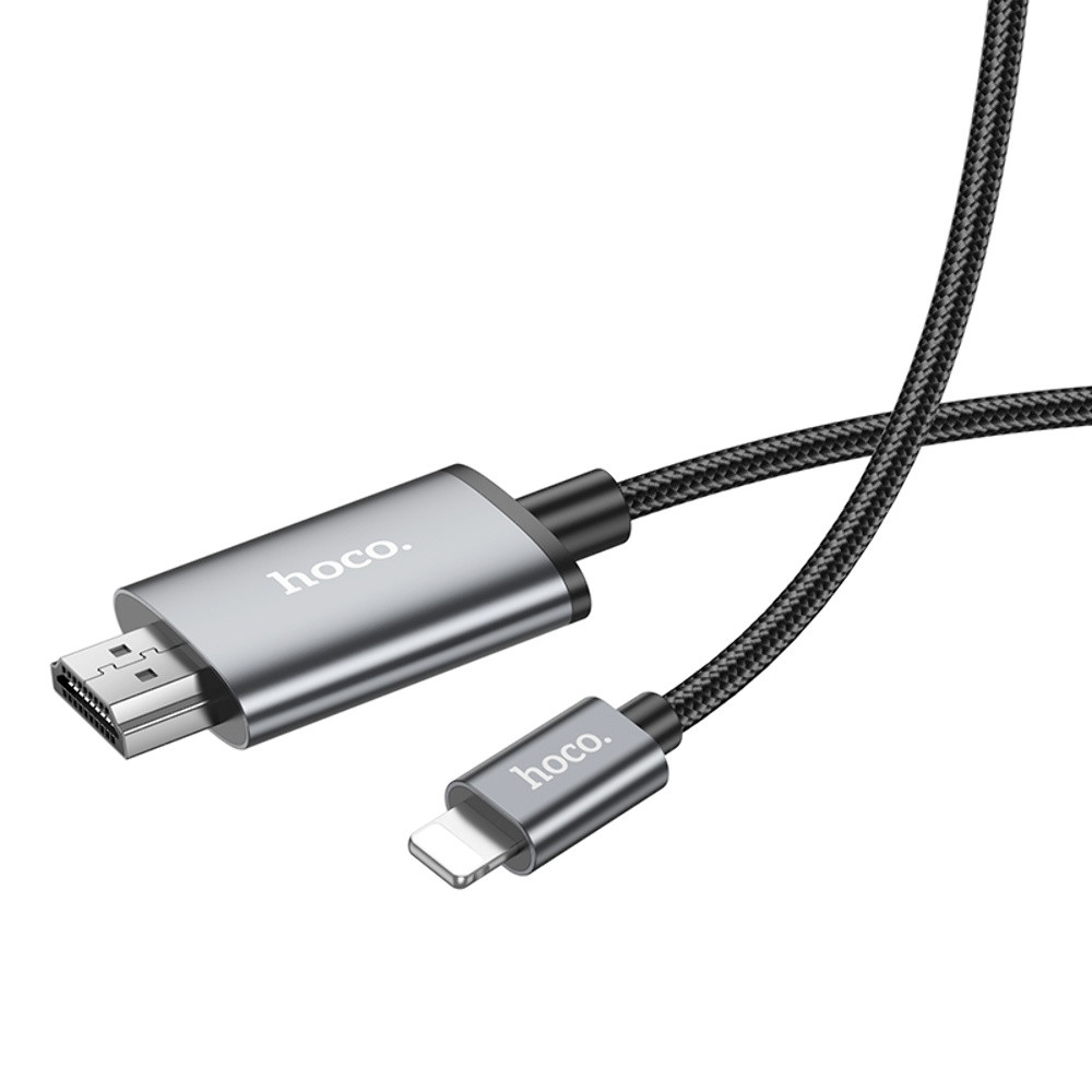 Кабель Hoco UA27, Lightning to HDMI, 1m, Gray - 8