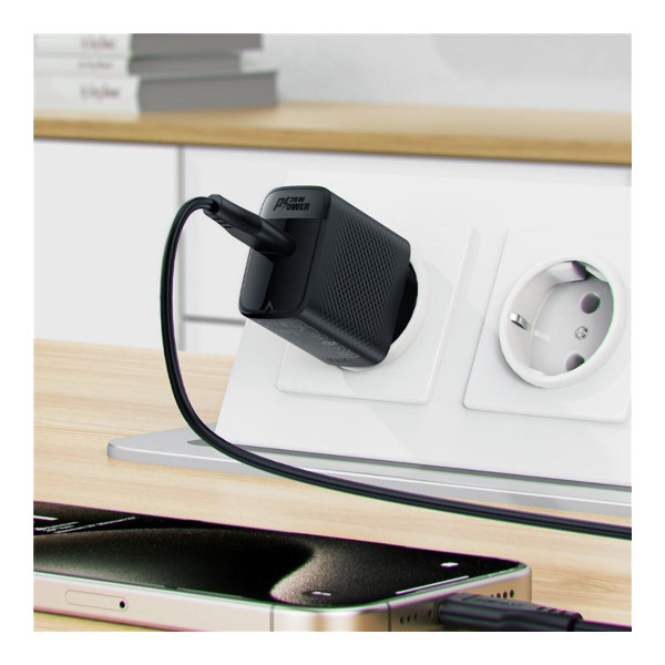 Мережевий зарядний пристрій Acefast A82, PD 20W, GaN, Black - 5