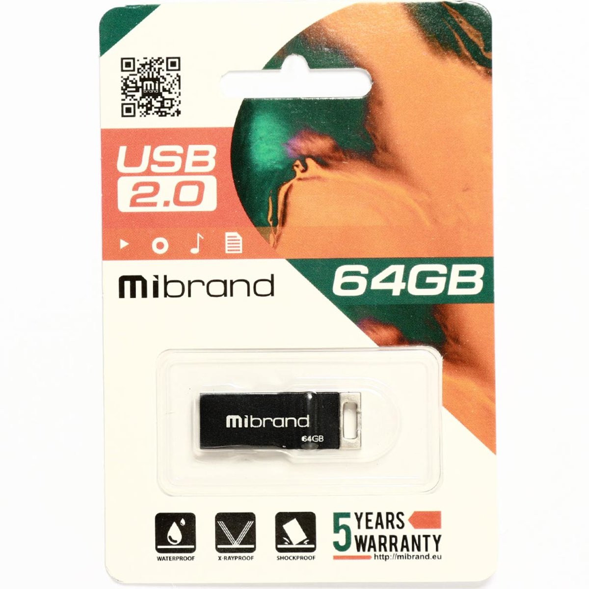 Флешка Mibrand USB 2.0 Chameleon 64Gb Black - 2