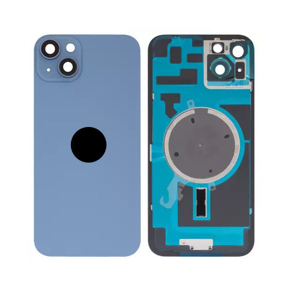 Задня кришка для iPhone 14 Plus, зі склом камери, High Copy, Blue - 1
