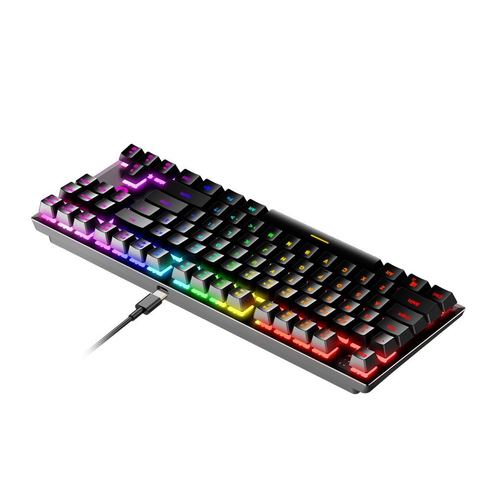 Клавіатура Fantech MAXFIT 87 MK856 RGB Blue Switch Black - 8