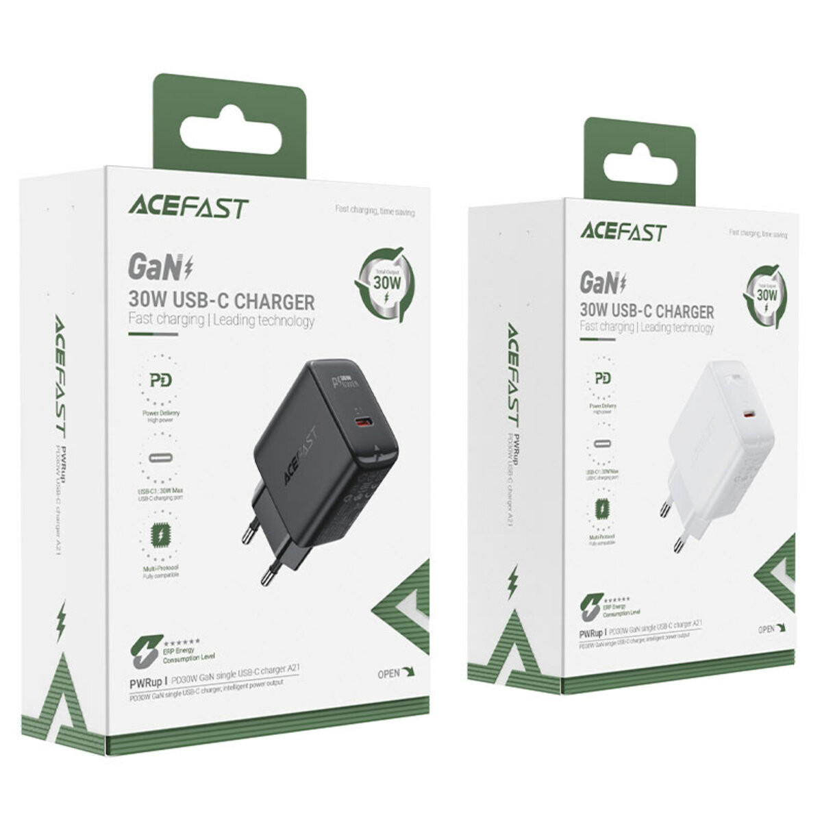 Мережевий зарядний пристрій ACEFAST A21 30W GaN single USB-C charger White - 3