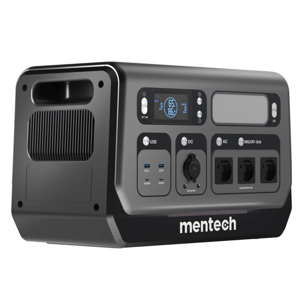 Портативна зарядна станція Mentech BP2200 Balcony, 2200W, 2048Wh, LiFePo4 Black - 1