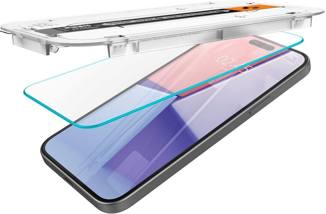 Захисне скло Spigen EZ FIT Tr для iPhone 15 Pro Max (0.33 mm) Clear - 5