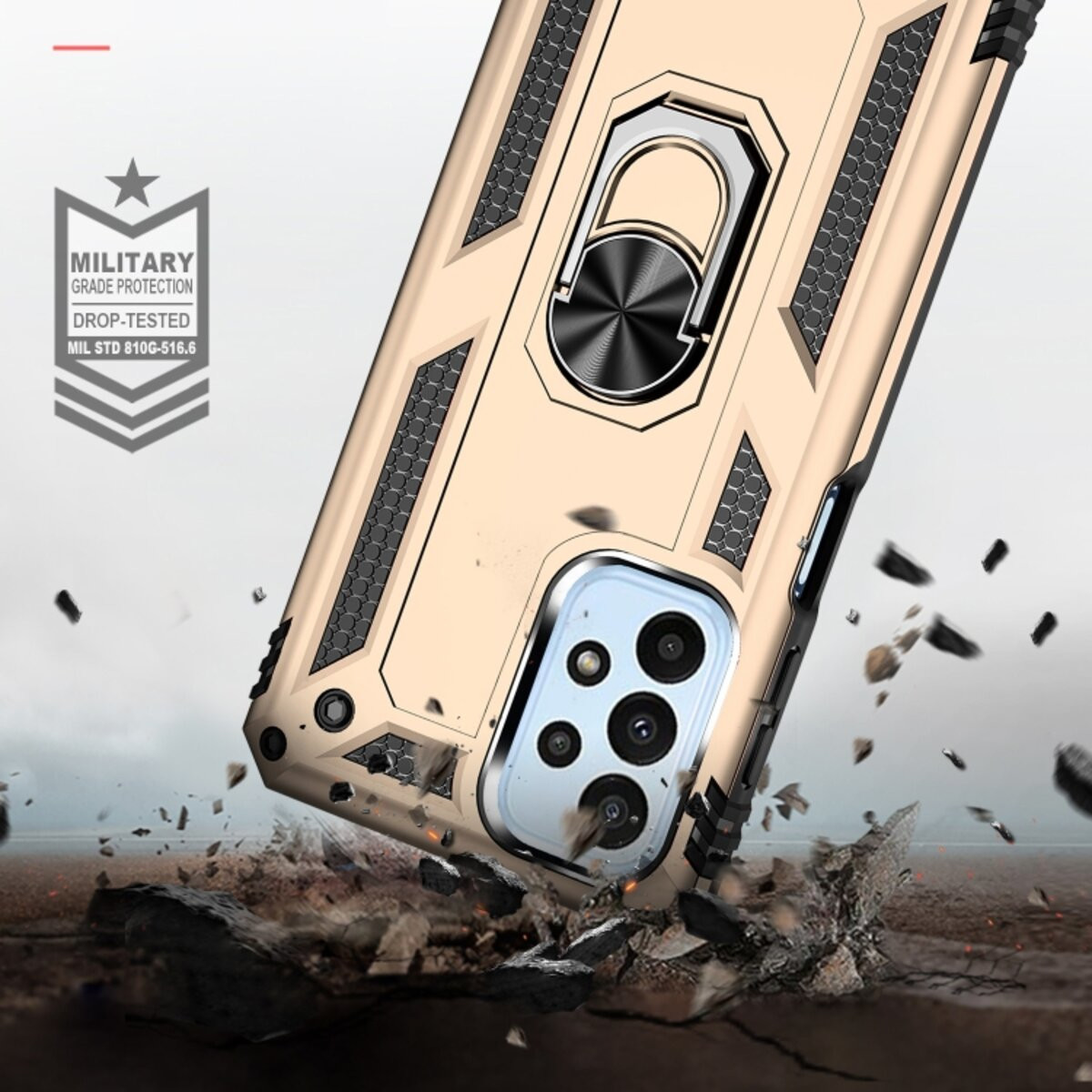 Чохол Cosmic Robot Ring for Samsung Galaxy A23 4G Gold - 9