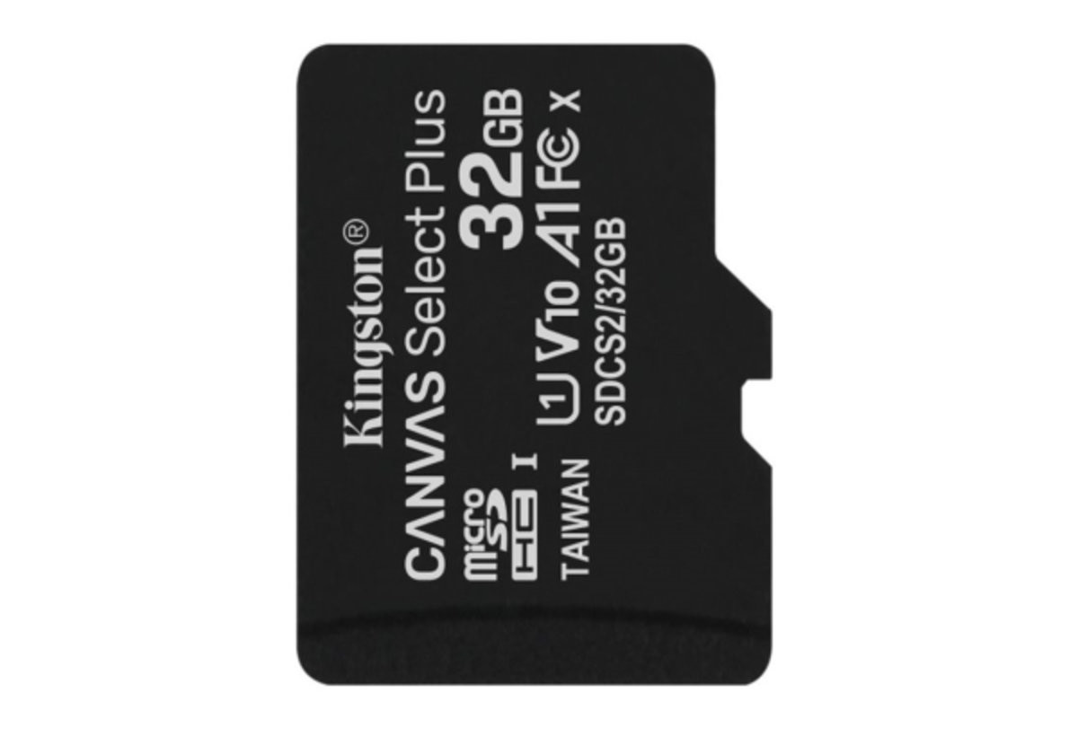 Карта пам'яті Kingston Canvas Select Plus 32Gb microSDHC (UHS-1) class 10 А1 (R-100MB/s) (adapter SD - 2