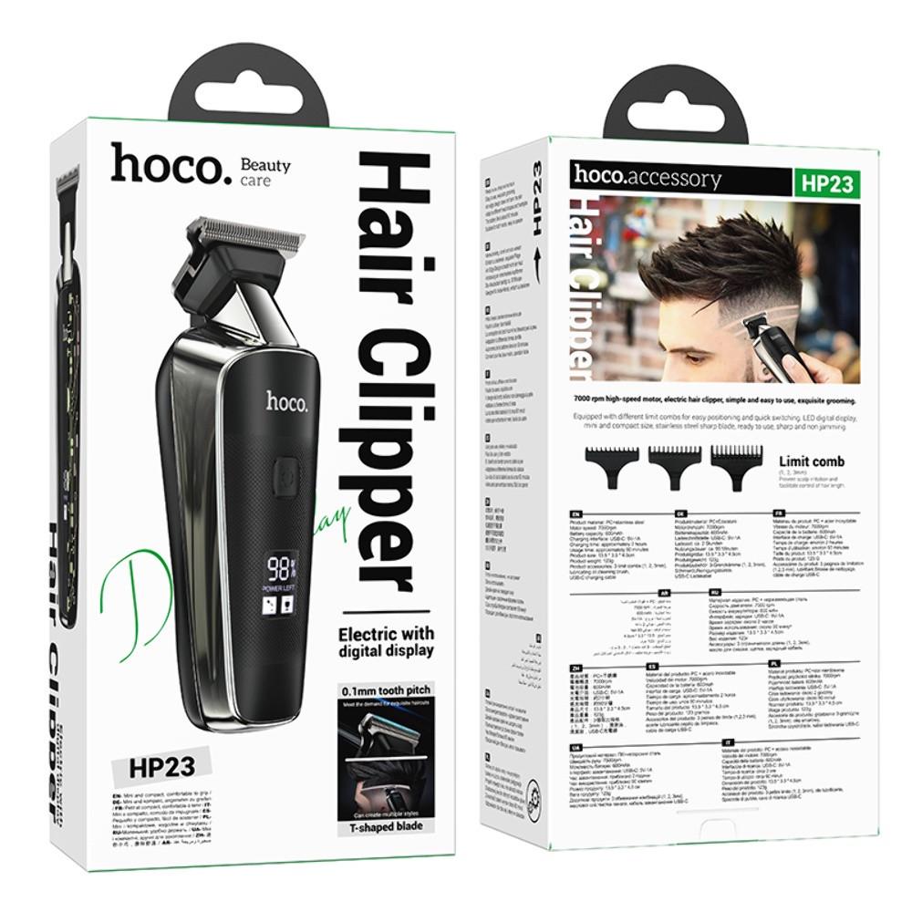 Машинка для стрижки Hoco HP23, Black - 6