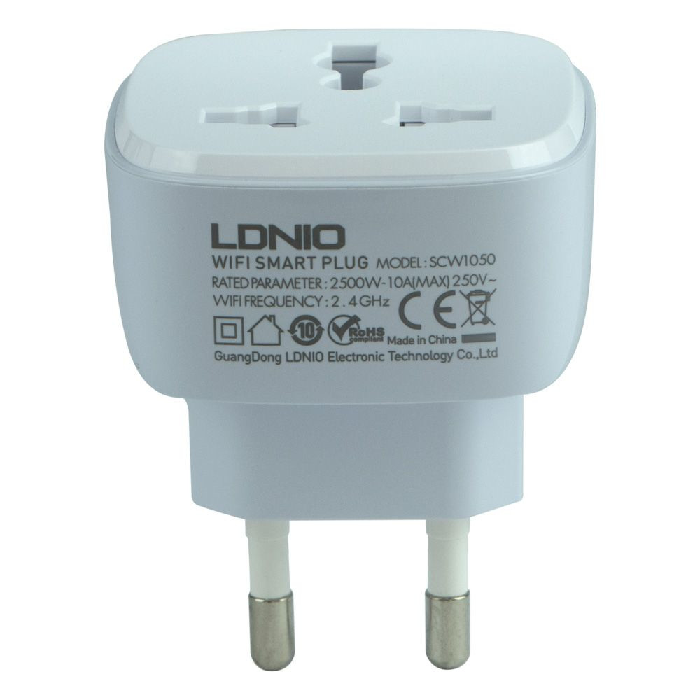 Розумна Wi-Fi розетка Smart Power Plug LDNIO SCW1050 White - 1