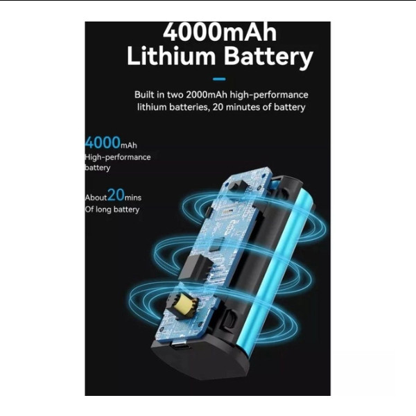 Автомобільний пилосос Cordless Car Vacuum Cleaner Foldable Type, Blue - 4