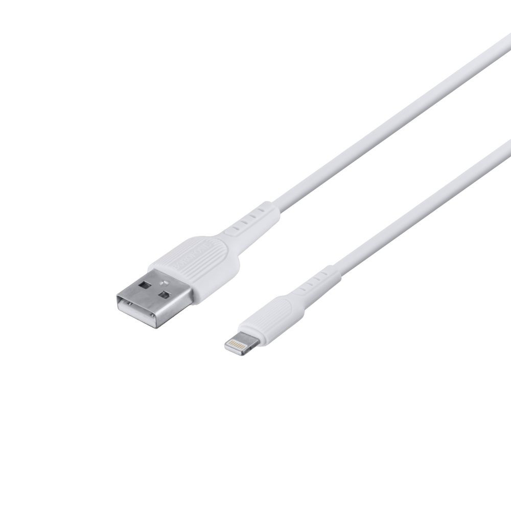 Мережевий зарядний пристрій Borofone BA37A, Cable Lightning, 2.4A, White - 4