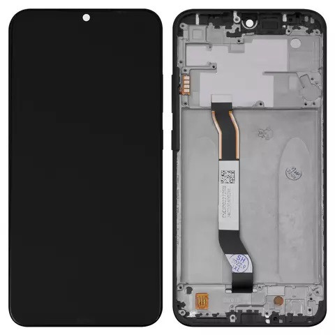 Дисплейний модуль для Xiaomi Redmi Note 8, with logo, з рамкою, High Copy, Black - 1
