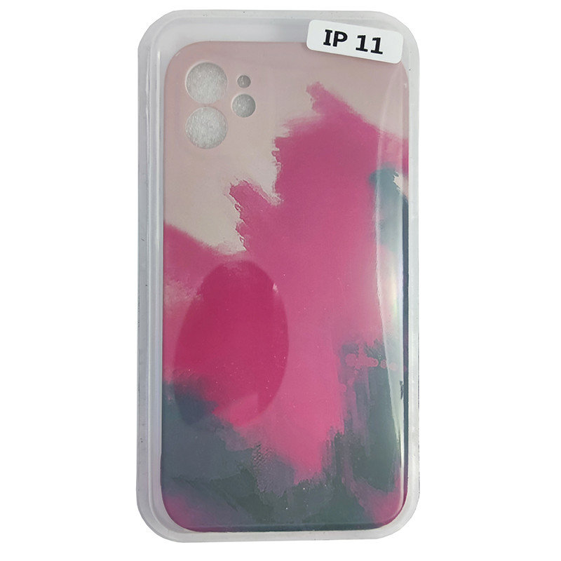 Чохол Silicone Water Print iPhone 11 Mix Color Red - 1