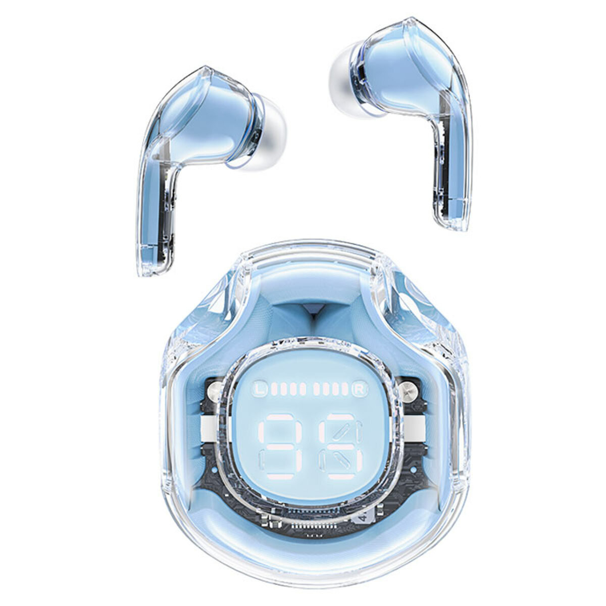 Безпровідна гарнітура Acefast T8 Crystal, Ice Blue - 1