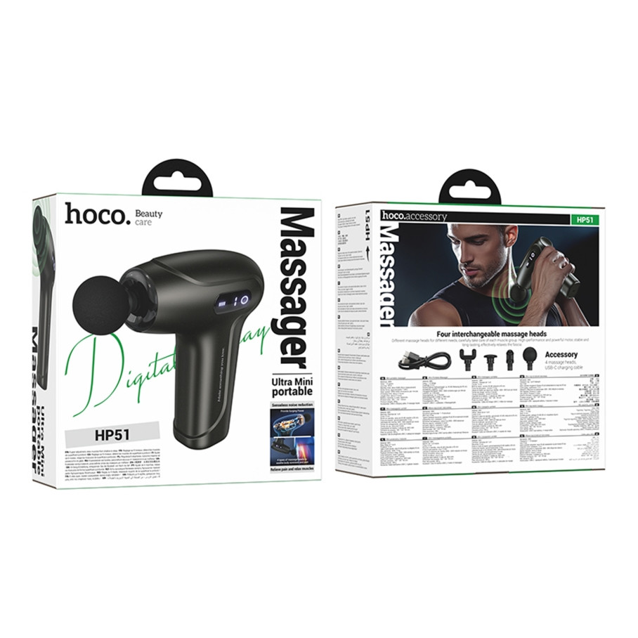 Массажер ударний Hoco HP51, Silver - 2