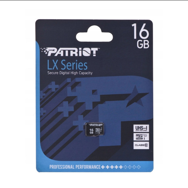 Карта пам'яті Patriot LX Series, 16Gb, micro SDHC UHS-1, class 10 - 2