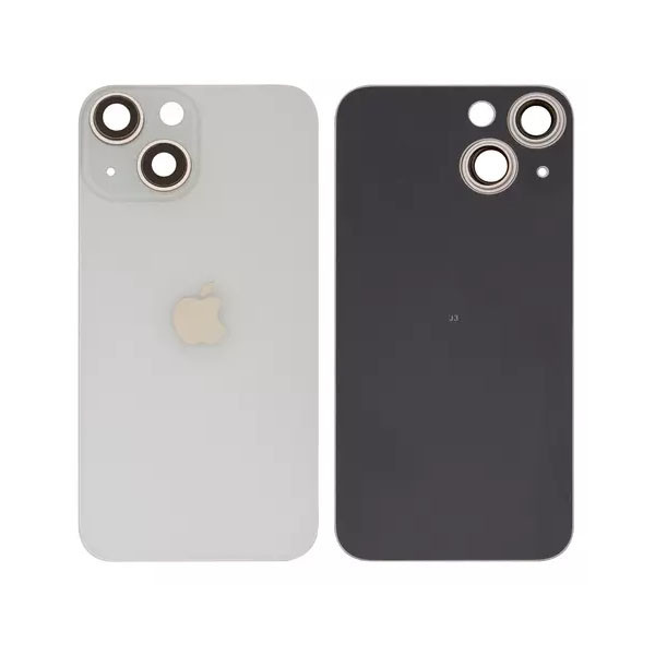Задня панель корпуса для iPhone 13 mini, біла, із склом камери, small hole, starlight - 1