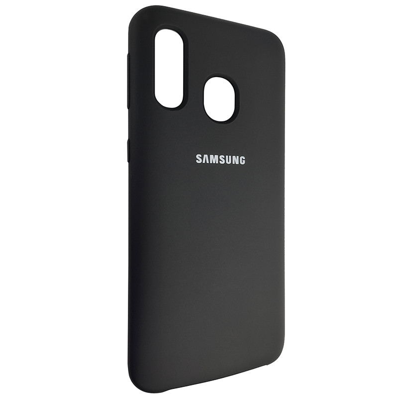 Чехол Silicone Case for Samsung A40 Black (18) - 2