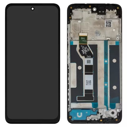 Дисплейний модуль для Motorola XT2523 Moto E15, TXDI670EDCPX-22, з рамкою, High Copy, Black - 1