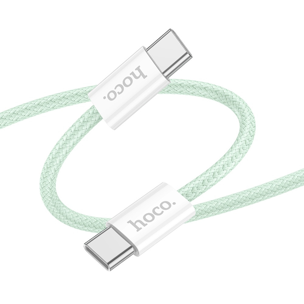 Кабель Hoco X104 Source, Type-C to Type-C, 1m, 60W, Green - 1