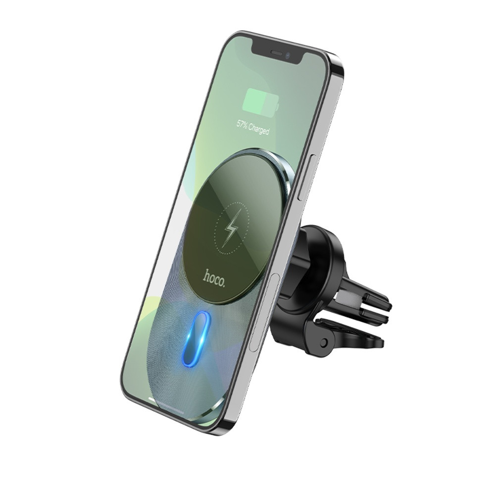 Автотримач Hoco CA91, Wireless Charging MagSafe, 15W, Space Grey - 10