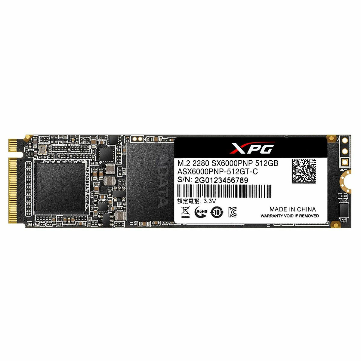 SSD M.2 ADATA XPG SX6000 Pro 512GB 2280 PCIe 3.0x4 NVMe 3D Nand Read/Write: 2100/1500 MB/sec - 1