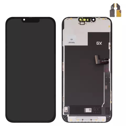 Дисплейний модуль для iPhone 13 Pro Max, High Copy, без мікросхеми, OLED, GX OEM hard, Black - 1