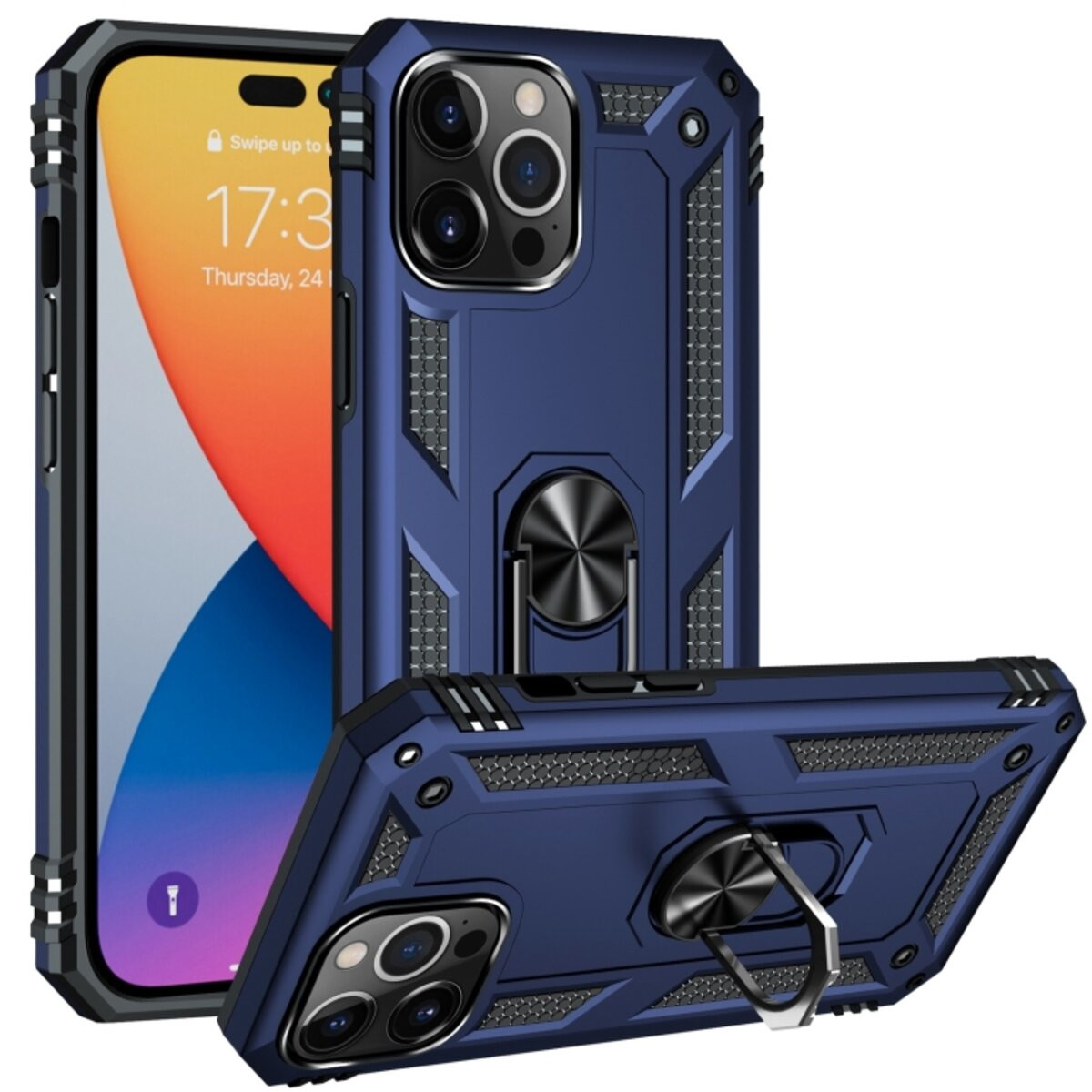 Чохол Cosmic Robot Ring for Apple iPhone 14 Pro Blue - 1