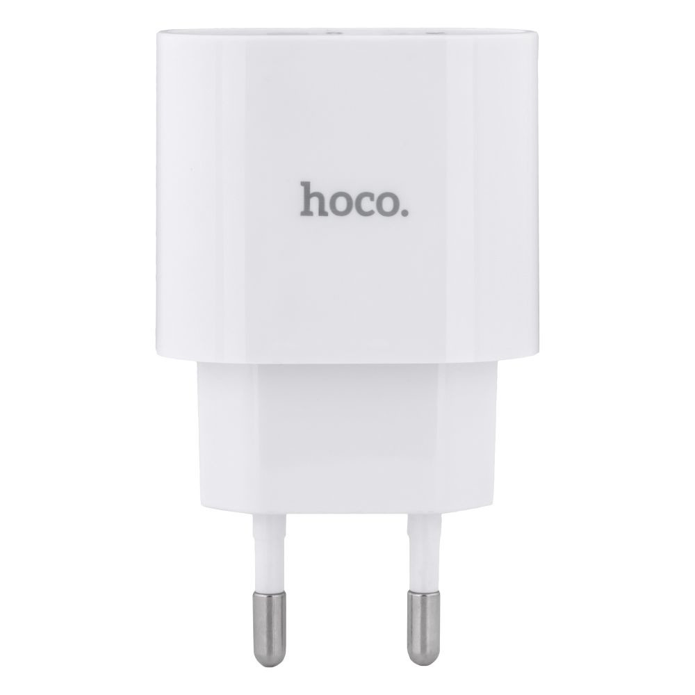 Мережевий зарядний пристрій Hoco C95A, Cable Type-C to Lightning, PD 20W, QC 3.0, White - 1