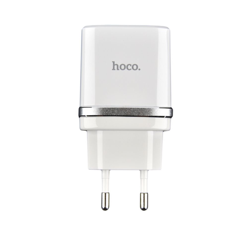 Мережевий зарядний пристрій Hoco C12Q, QC 3.0, PD 18W, Cable Micro White - 1