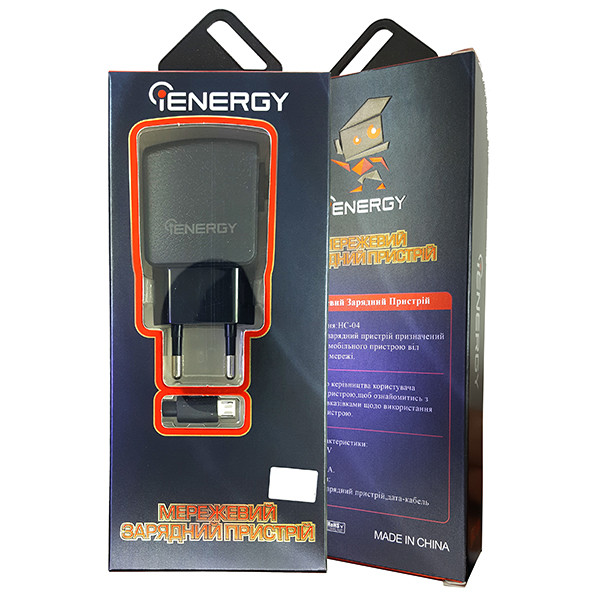 Зарядний пристрій iEnergy HC-04 1xUSB, 3A, MicroUSB - 4