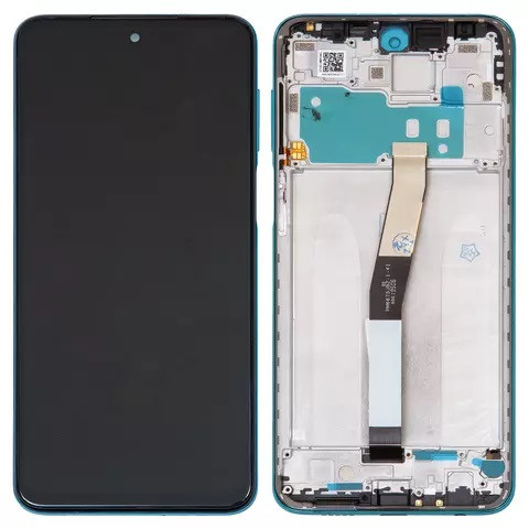 Дисплейний модуль Xiaomi Redmi Note 9 Pro, з рамкою, Original Ref., Green - 1