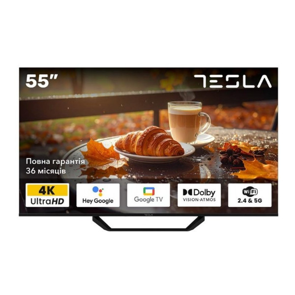 Телевізор Tesla 55", 55E655BUS, LED, Smart TV, Wi-Fi, 4K Ultra HD - 1