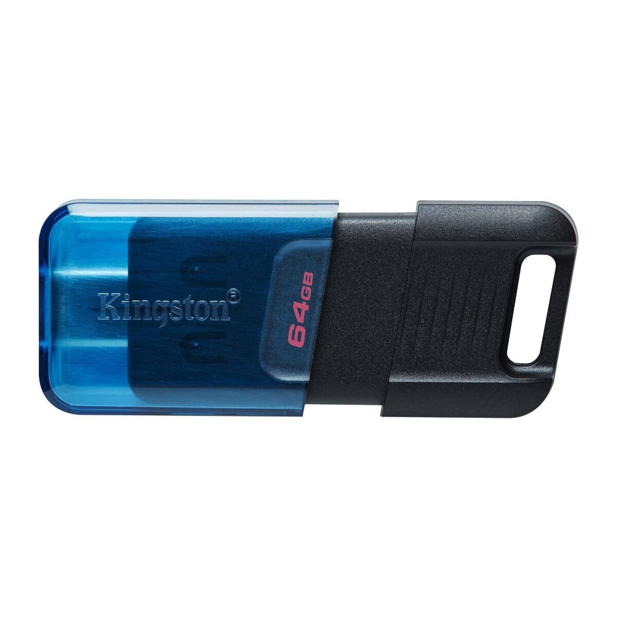 Флешка Kingston DT 80M, USB 3.2, 64GB, Type-C, Black-Blue - 1