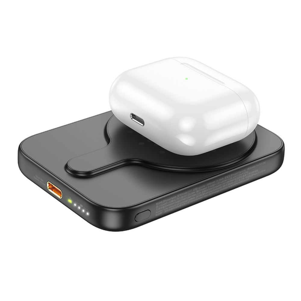Універсальна мобільна батарея Hoco J117 Esteem, Magnetic Wireless Charging PD 20W, 5000mAh, Black - 4