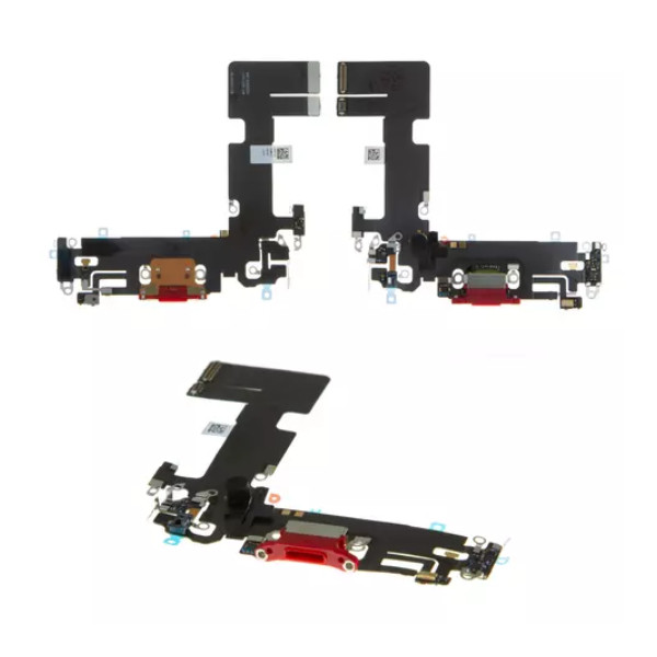 Шлейф для iPhone 13, з роз'ємом зарядки та мікрофоном, Original PRC, Red - 1