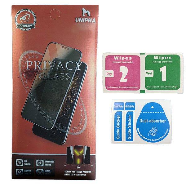 Захисне скло Heaven Privacy для iPhone 11 Pro/XS (0,4 mm) Black - 2