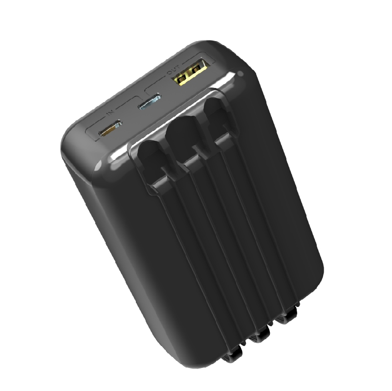 Універсальна мобільна батарея Aspor A316, PD 22.5W, 20000 mAh, Cable USB-A/Type-C/Lightning Black - 2