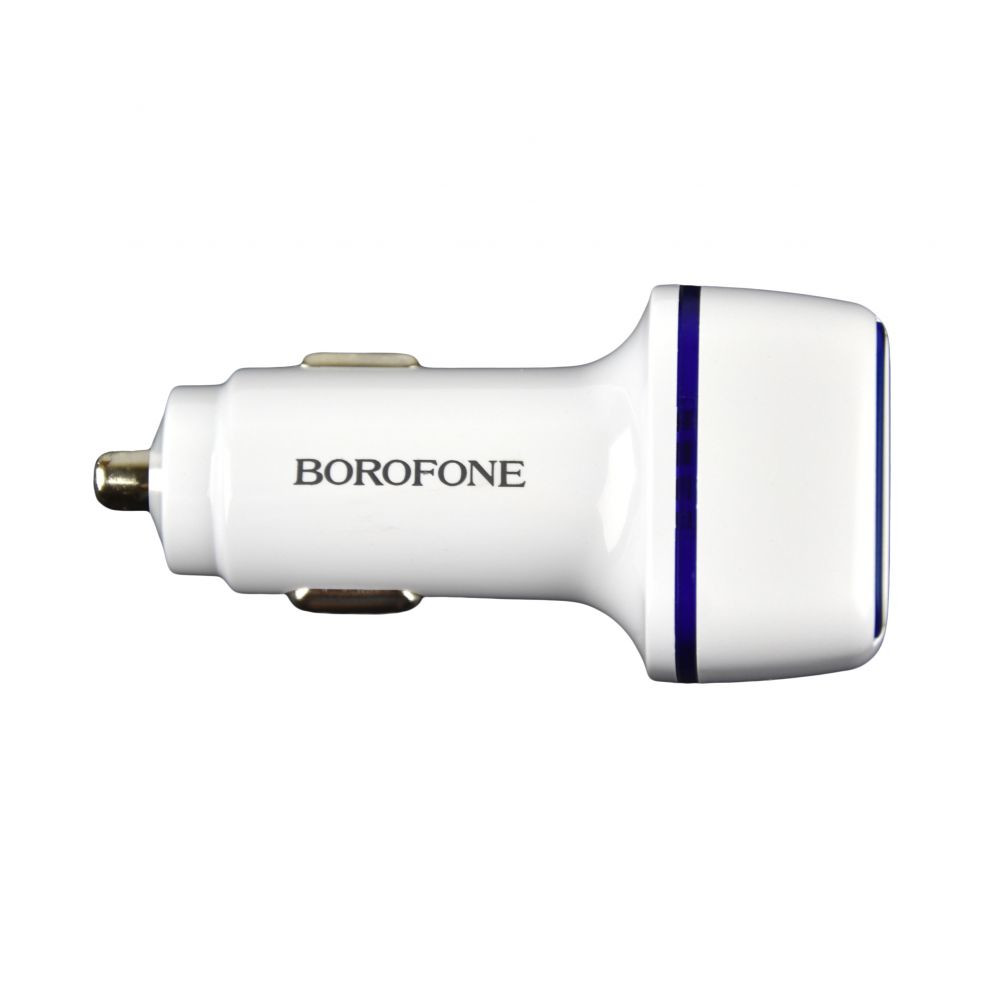 Автомобільний Зарядний Пристрій Borofone BZ14A PD20W+QC3.0 Type-C to Lightning 2.4A White - 1