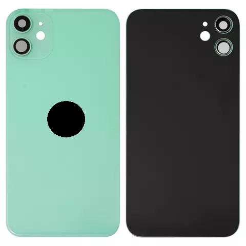 Задня кришка для iPhone 11, зі склом камери, Small Hole, Green - 1