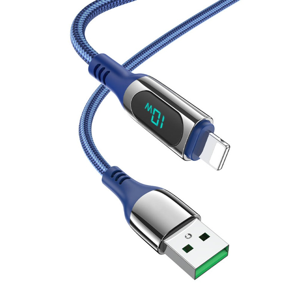Кабель Hoco S51 Extreme, Lightning, 1.2m, 2.4A, Blue - 1
