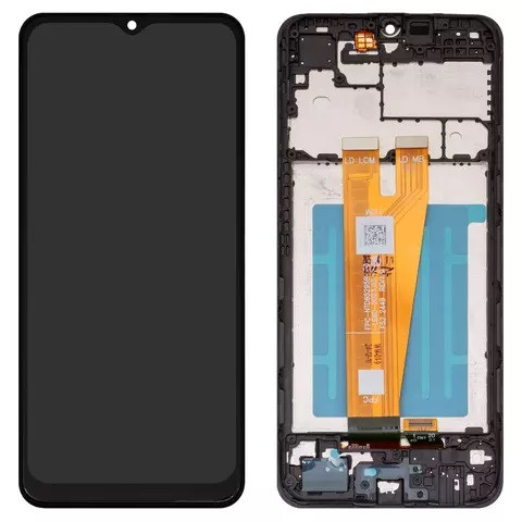 Дисплейний модуль для Samsung A045 Galaxy A04, з рамкою, High Copy, Black - 1
