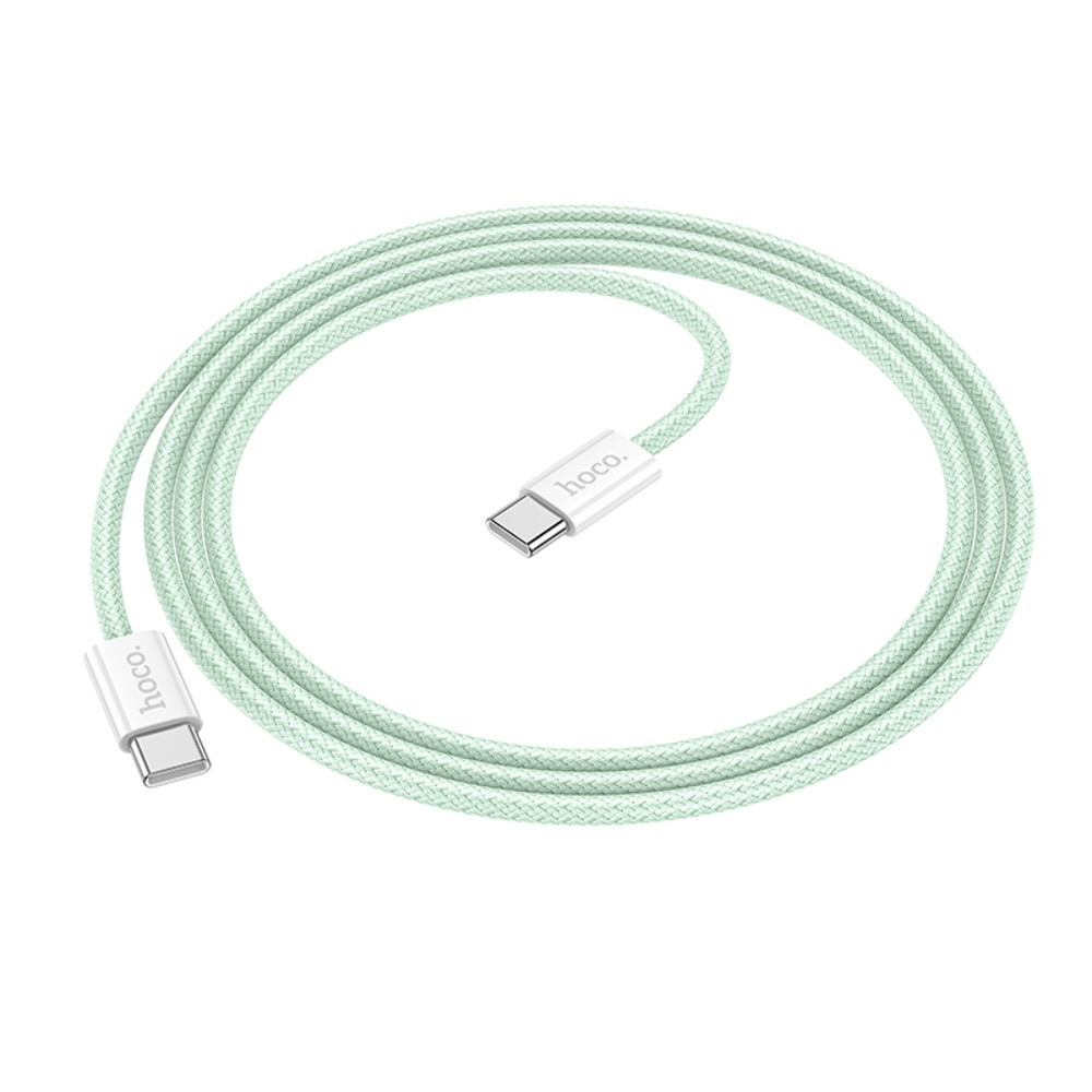 Кабель Hoco X104 Source, Type-C to Type-C, 1m, 60W, Green - 10