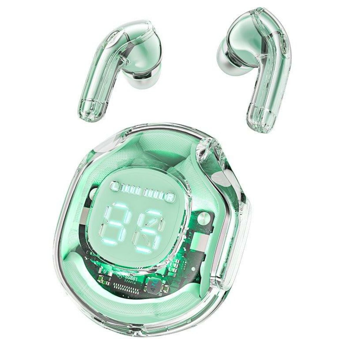 Безпровідна гарнітура Acefast T8 Crystal Mint Green - 2