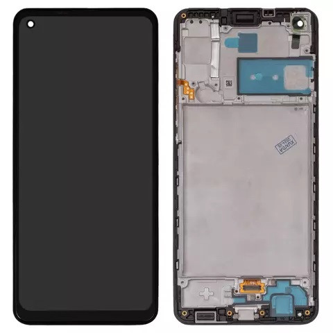 Дисплейний модуль для Samsung A217 Galaxy A21s, з рамкою, Сopy, Black - 1