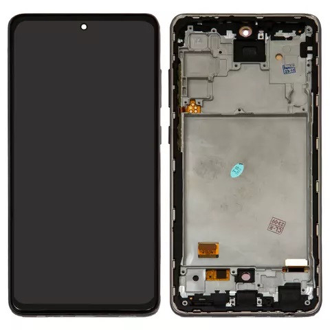 Дисплейний модуль для Samsung A725 Galaxy A72, з рамкою, High Copy, OLED, Black - 1