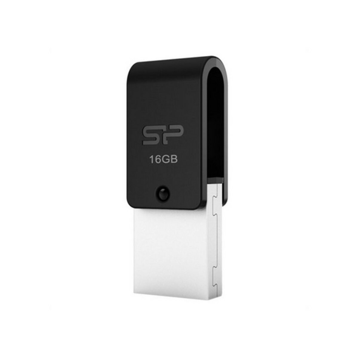 Flash SiliconPower USB 2.0 Mobile X21 MicroUSB OTG 16Gb Black metal - 2