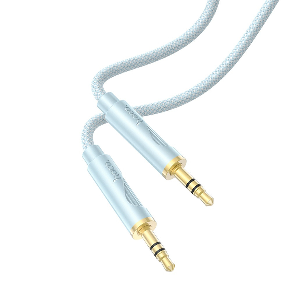 Кабель AUX Hoco UPA30, Jack 3.5 mm to Jack 3.5 mm, 1m, Blue - 4